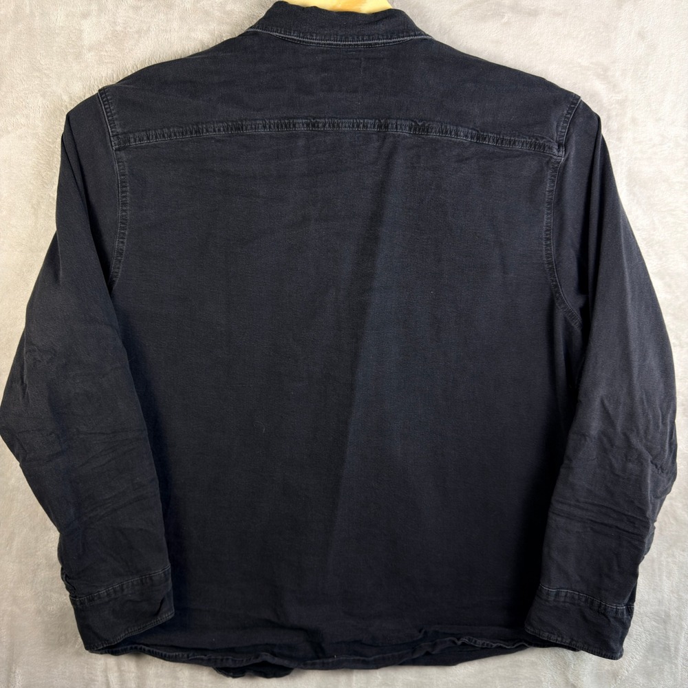 Wrangler Western Snap Shirt Men 2XL Black Pearl Snap Long Sleeve Pointed Yoke - Picture 6 of 6